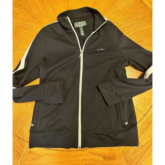 Lauren Ralph Lauren Jackets & Blazers - Lauren Ralph Lauren Jacket Womens Size M Active Black White Trim Full Zip Pocket